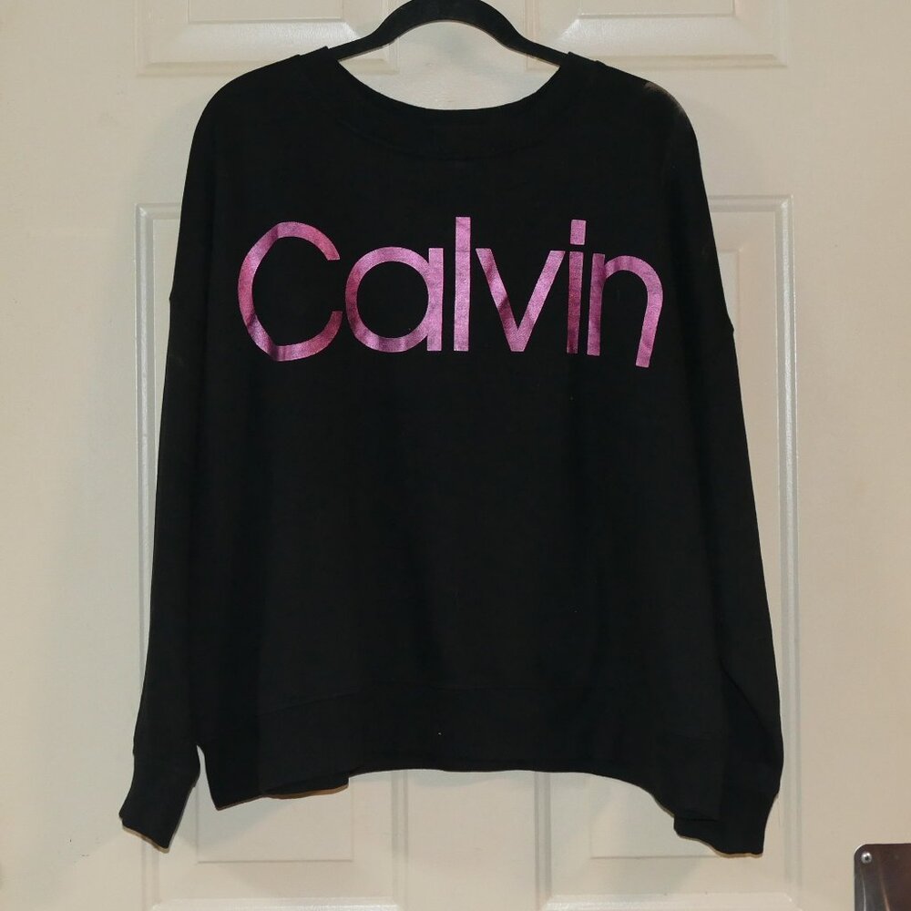 Calvin Klein Performance Metallic Pink Logo Sweatshirt